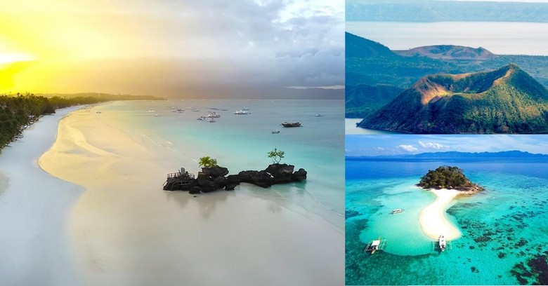 boracay beach, tagaytay mountain, palawan, philippines