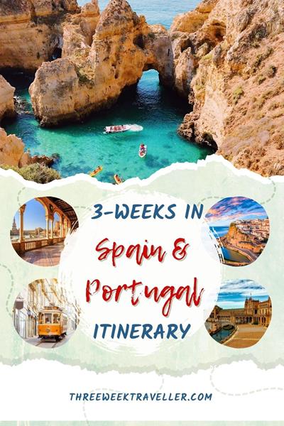 Embark on an affordable 3-week adventure in Spain and Portugal! Explore Barcelona's architecture, indulge in tapas in Madrid, visit Lisbon's historic sites, and relax on the beaches of the Algarve. Opt for budget accommodations. via @threeweektraveller